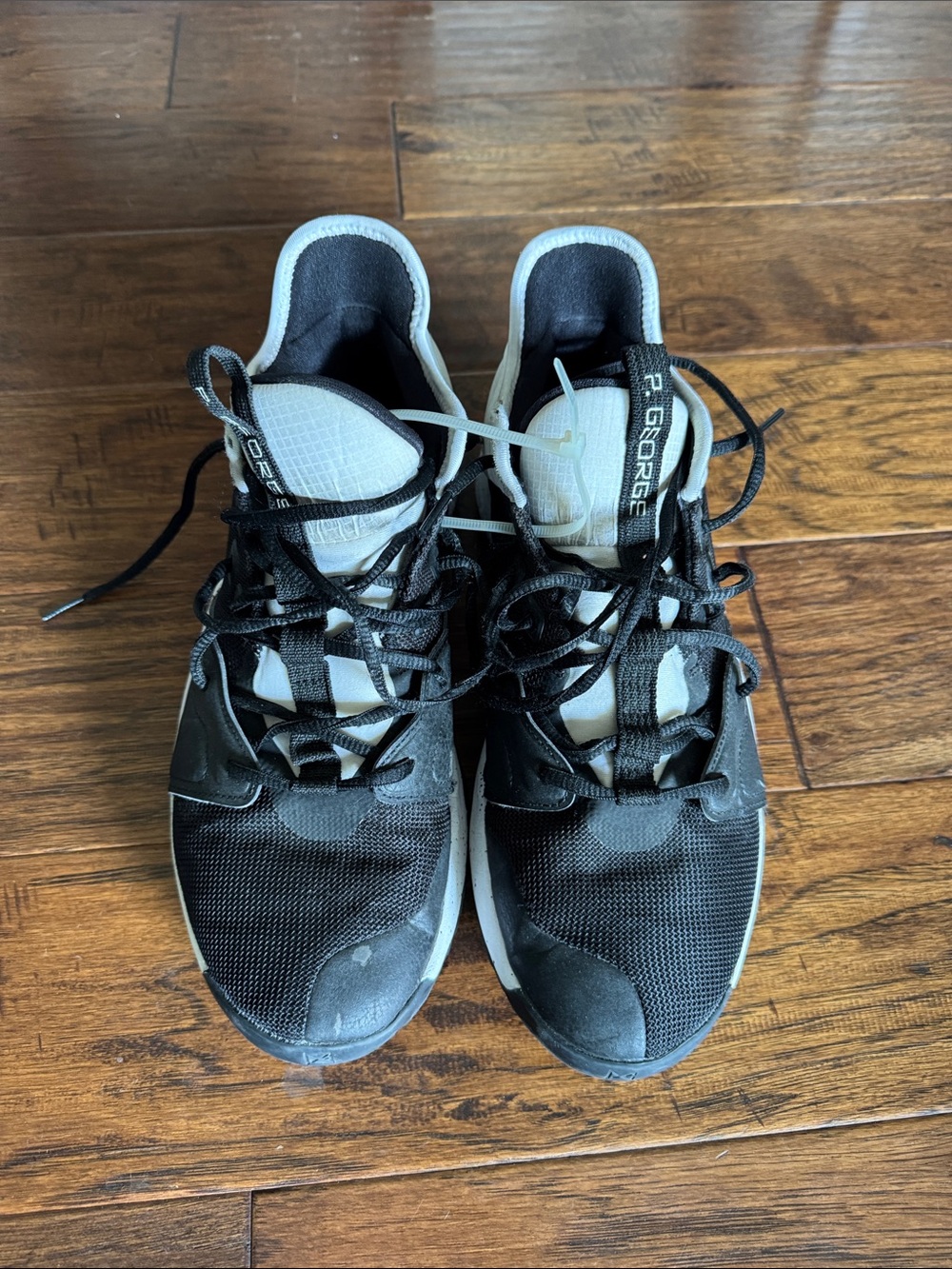 George Men's Black and White Athletic Sneakers
